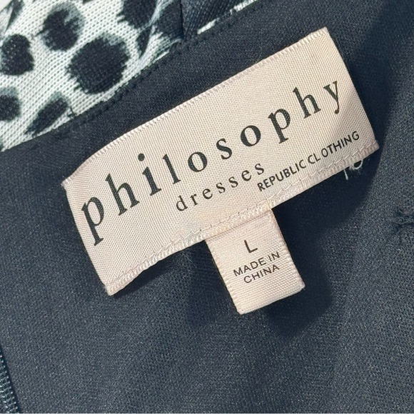 Philosophy Long Sleeve Dress Animal Print Large Clubwear Date Night Party Sexy - Picture 12 of 14